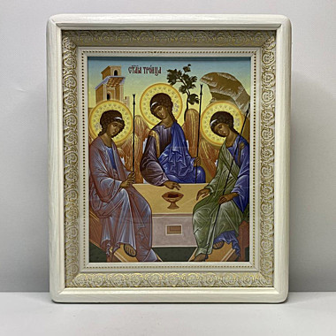 Икона в деревянной раме Святая Троица