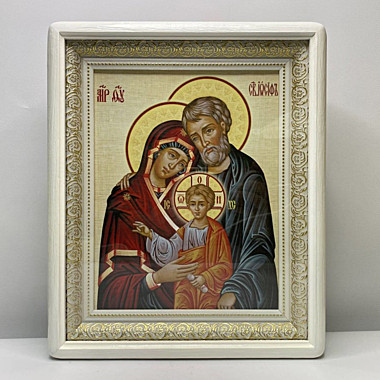 Икона в деревянной раме Святое семейство Иосиф Обручник